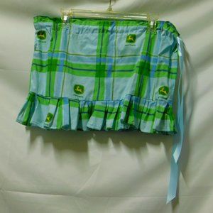Homemade John Deer mini skirt with pleated flounce
